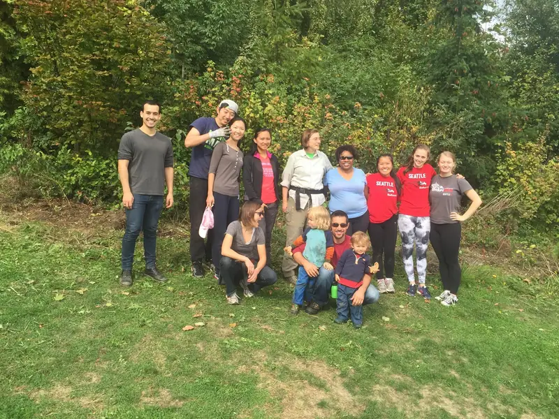 Photo: Lakeside Work Party on a Beautiful Early Fall Day